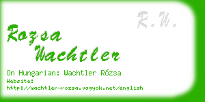 rozsa wachtler business card