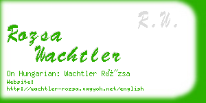 rozsa wachtler business card